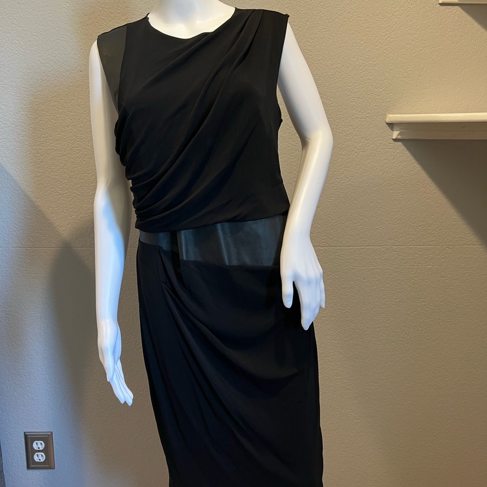 Giorgio Armani Black Asymmetrical Dress
